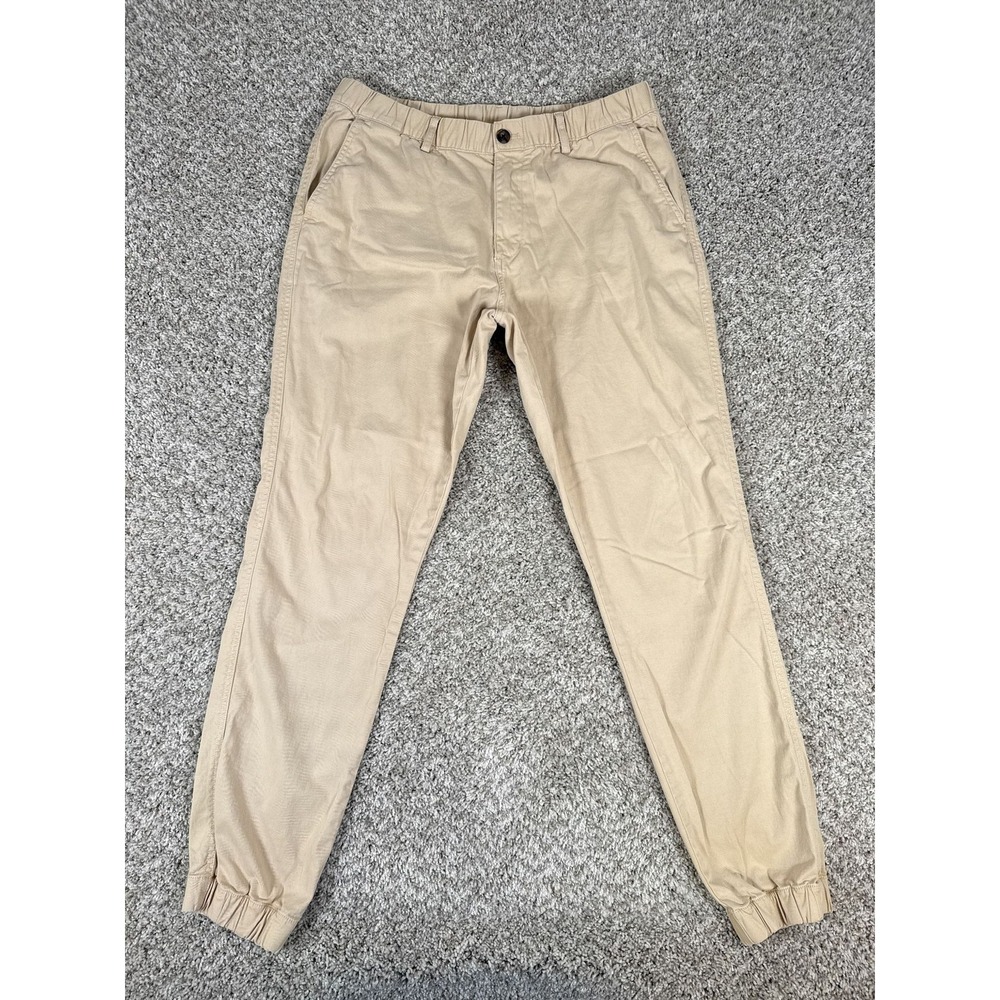 Bearbottom Pants Mens L Tall Khaki Jogger Chino Elastic Cuff‎ Cotton